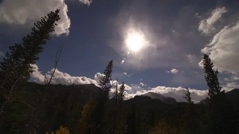 Sun and Clouds Timelapse - Rocky Mountain National Park 스톡 동영상 72327121