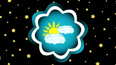 Sun and clouds weather Stock Footage 93176043