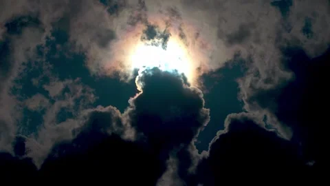 Sun and clouds, weather, sunlight, summer, atmosphere Stock Footage 280351540