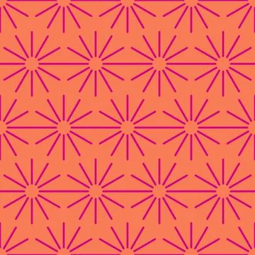 Sun and dots vector seamless pattern. Solar minimalistic geometric backgrou.. Illustrazione stock