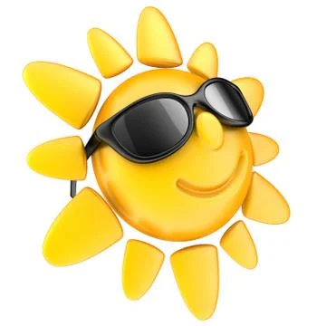 Sun and glasses Stockillustratie