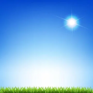 Sun And Grass Stock Illustration