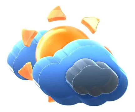 Sun and heavy cloud. Stock Illustration