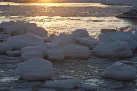 Sun and ice. Stock Photos
