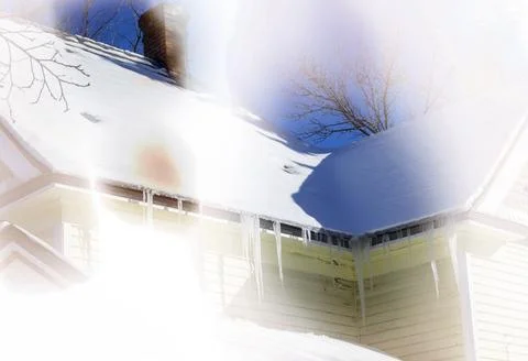 Sun and Icicles Postcard Background Effect Stock Illustration