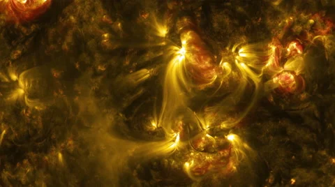 The Sun and it's solar flares - Close-Up on surface Stock Footage 58780888