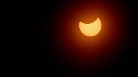 Sun and its total eclipse in Canada March 2024 Vídeo Stock 275750869