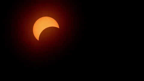 Sun and its total eclipse in Canada March 2024 Vídeo Stock 275750900