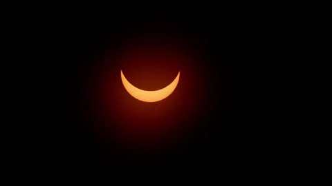 Sun and its total eclipse in Canada March 2024 Vídeo Stock 275750945