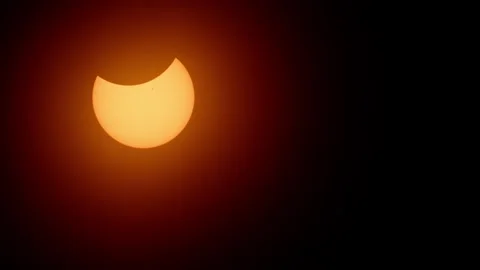 Sun and its total eclipse in Canada March 2024 Stock Footage 275751008