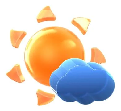 Sun and light cloud. Stock Illustration