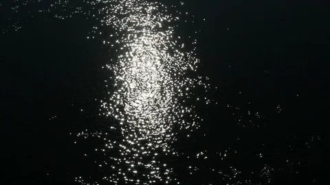 Sun and light reflection on flowing water Stock Footage 117788373