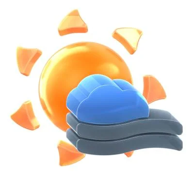 Sun and medium fog. Stock Illustration