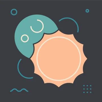 Sun and Moon. Daily routine concept. Unique and creative illustration. Stock Illustration