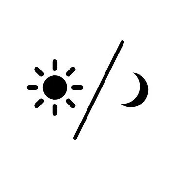 Sun and moon icon isolated on white background. Day and night line icon. Stock Illustration