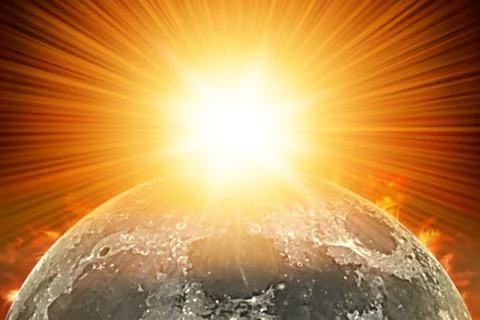 Sun and Moon Ilustração Stock