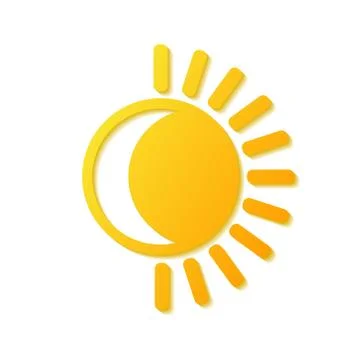 Sun and moon symbol logo, stock vector illustration Stock Illustration