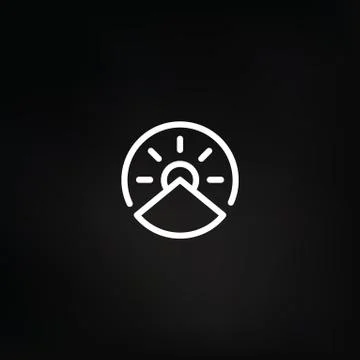 Sun and mountain Illustrazione stock