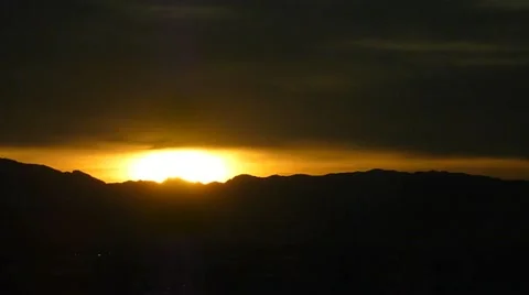 Sun and Mountain Sunset Stock Footage 10887321