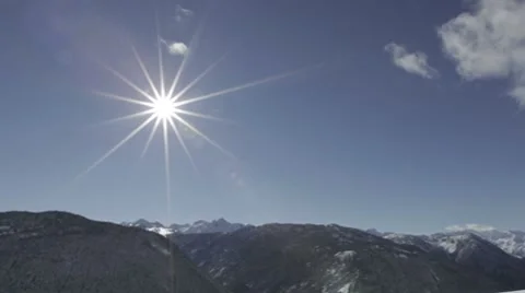 Sun and mountains timelapse 4k Stock Footage 8681059