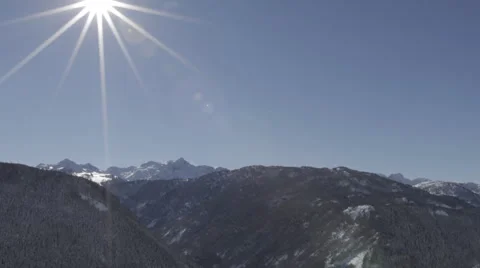 Sun and mountains timelapse Stock Footage 1007859