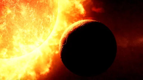 Sun and planet Stock-Footage 909751