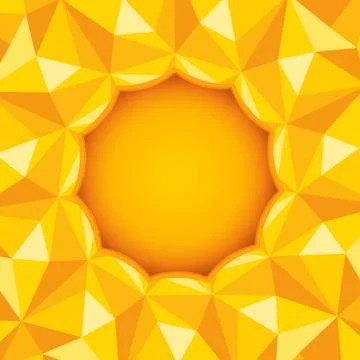 Sun and polygons Stock Illustration