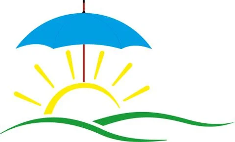 SUN AND RAIN Illustrazione stock