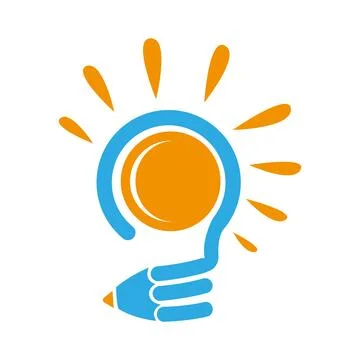 Sun and sea icon vector tips, light bulb concept illustration flat design icon P Stock Illustration