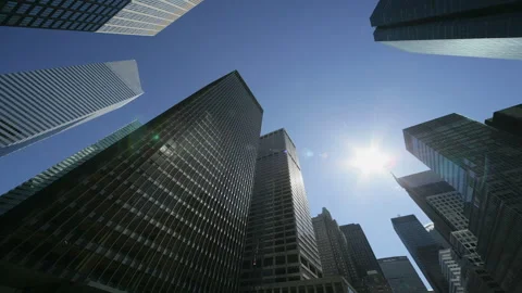 The Sun and Shadow Moving Above the Skyscrapers Stock-Footage 327315377