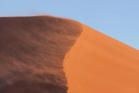 Sun and shadow shot of dune 45 in Namibia Stock Photos