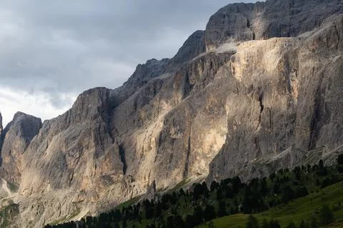 Sun and shadows on the mountain texture Stock Photos