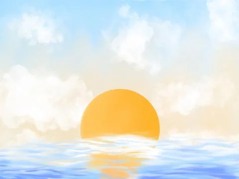 Sun and sky Stock Illustration