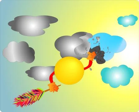 Sun and sky, vector Stock Illustration