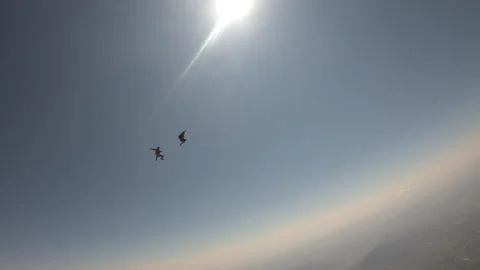 The Sun and skydivers Stock Footage 172265241