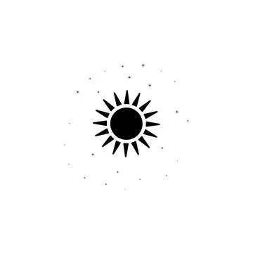 Sun and stars icon. Element of stars icon. Premium quality graphic design. Signs Illustrazione stock