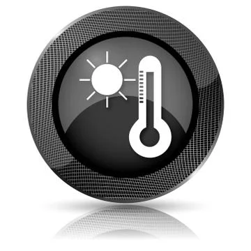 Sun and thermometer icon Stock Illustration