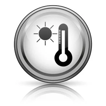 Sun and thermometer icon Stock Illustration