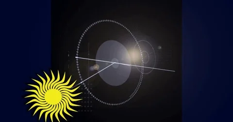 Sun and time with sunflare Stock Footage