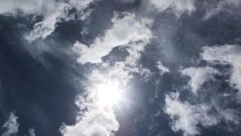 The sun and waves are pretty clouds Stock Footage 242505781