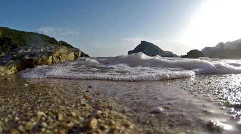 Sun and waves at Sea Stock Footage 40336042