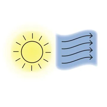 Sun and wind Stock Illustration