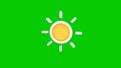 Sun animation on green screen Vidéo 330660983