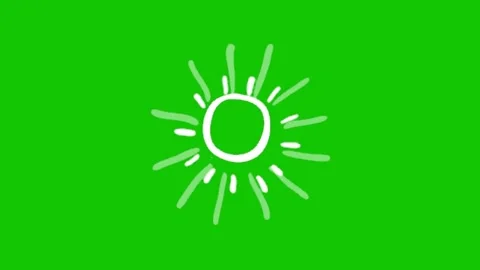 Sun Animation Green Screen 스톡 동영상 341448802