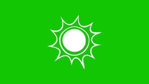 Sun Animation Green Screen 스톡 동영상 341448822
