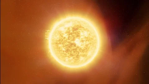 Sun animation plus flares Stock Footage 83468381