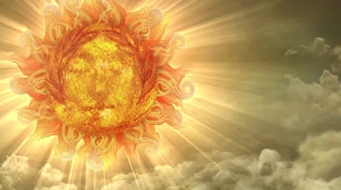 The sun ，anthropomorphic Stock-Footage 53370686