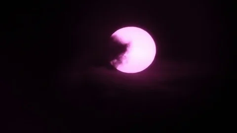 Sun appear from darkness Stock Footage 81491099