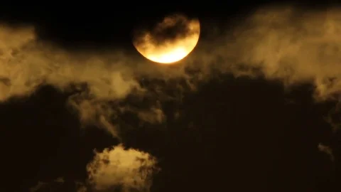 Sun appearance in clouds Stock Footage 74900231