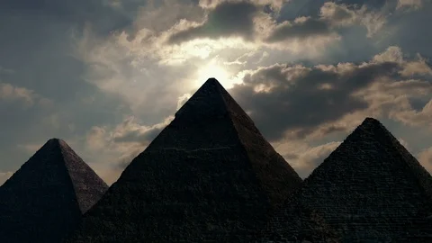 Sun Appears Over Ancient Pyramids Stock Footage 107331347
